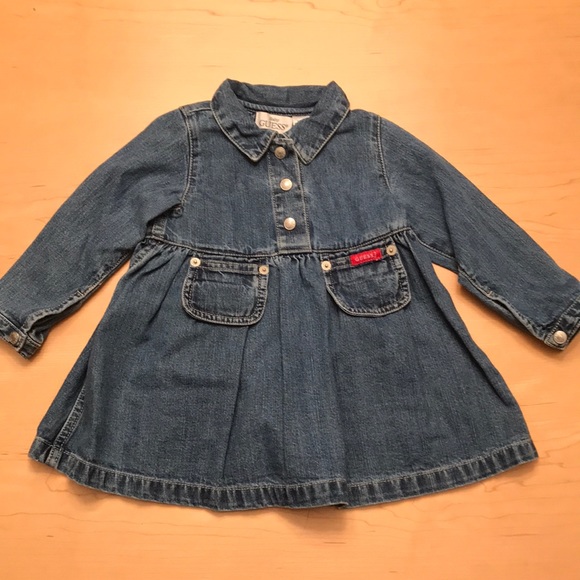 Baby Guess Jean Denim Dress Sz 18M - Picture 1 of 14